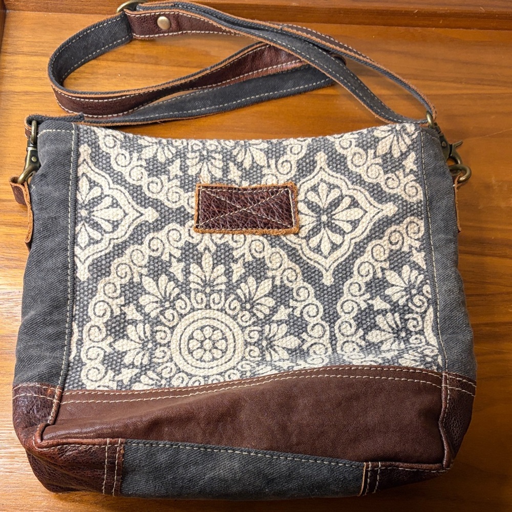 Myra Stylish Brown and Gray Crossbody